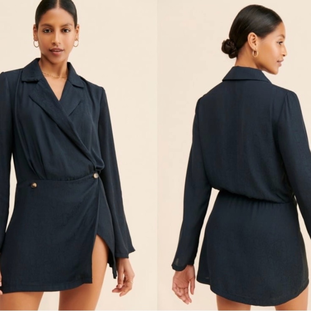 Free people Simon Elegant Navy Blazer Dress small